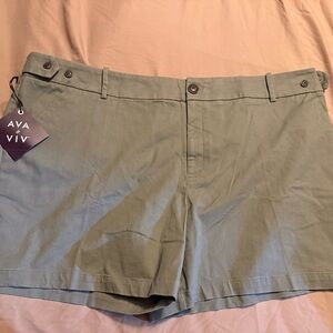 Ava & Viv Women's Olive Cargo Shorts